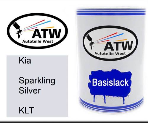 Kia, Sparkling Silver, KLT: 500ml Lackdose, von ATW Autoteile West.